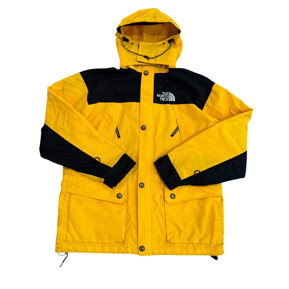 The North Face Mountain Light Gore-Tex Jacket Yellow Black Vintage Mens Parka